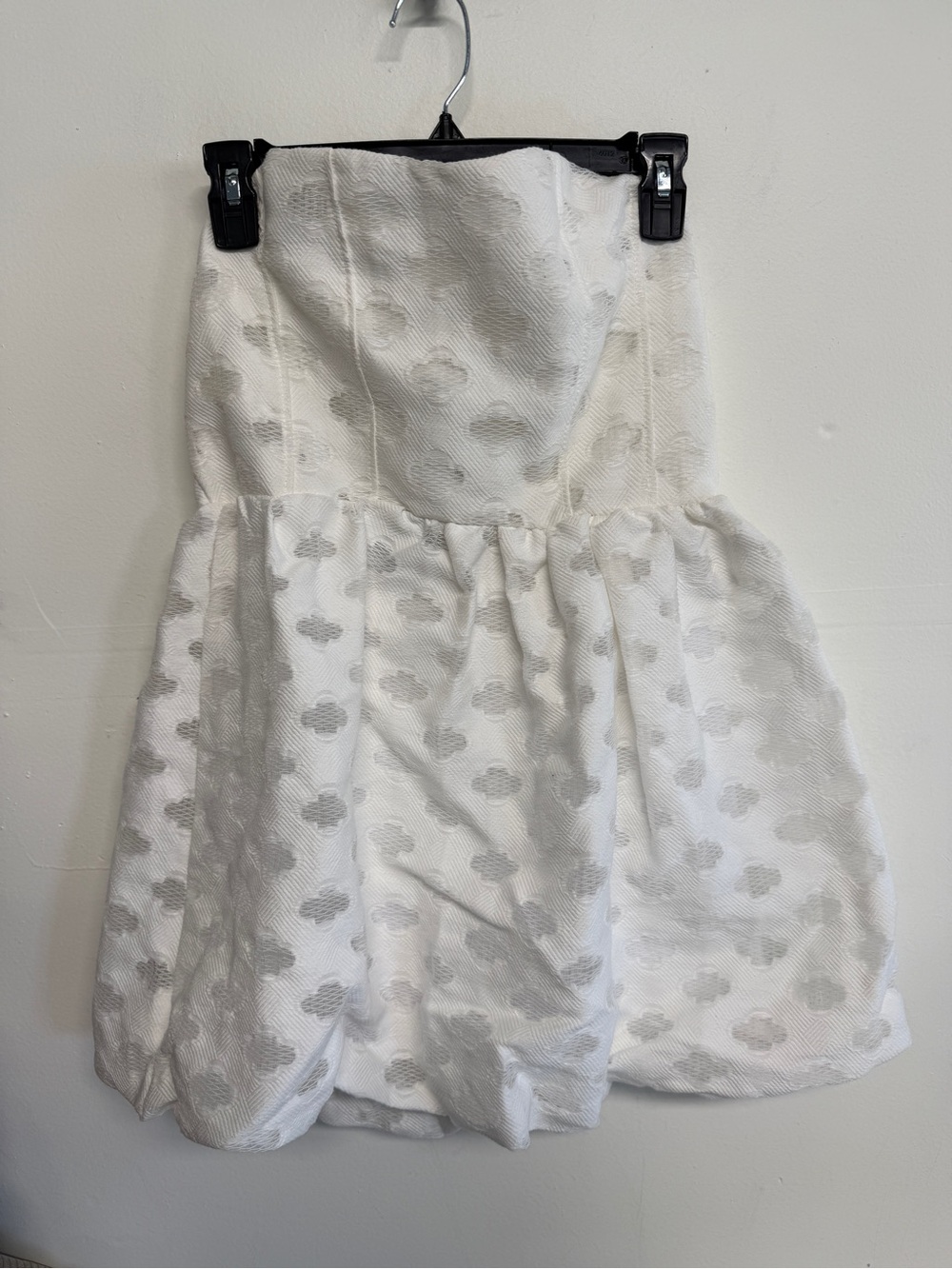 Prettylittlething white maxi dress strapless size 8